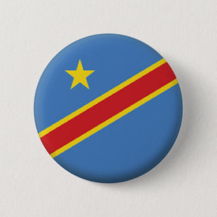 BRAND NEW! - REPUBLIKEN KONGO PIN BACK BADGE KNAPP