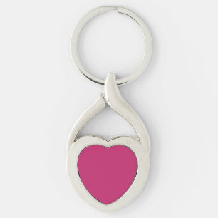 Bränd nyckelkedja för Rosa Heart Metall