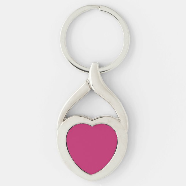 Bränd nyckelkedja för Rosa Heart Metall (Framsidan)