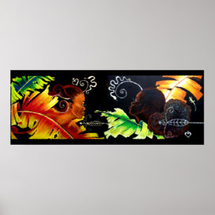Brand och Bliss - glasblock av miami Poster