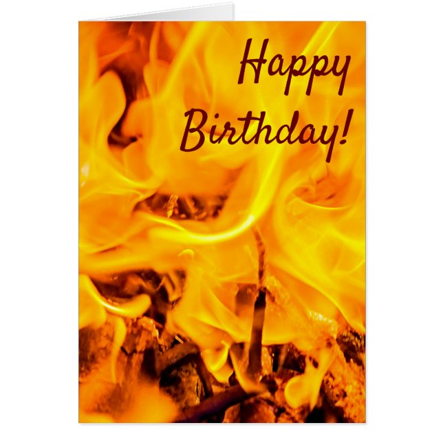 Brand och brand i Mönster Hälsningskort (Framsidan)