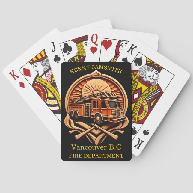Brand- och brandkår casinokort (Baksidan)