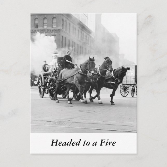 Brand- och elmotor, tidigt 1900-talet vykort (Framsida)