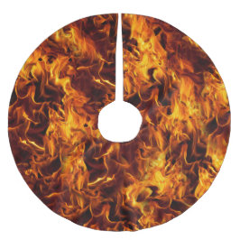 Brand och Flame Mönster Julgransmatta Borstad Polyester