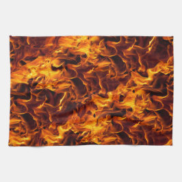 Brand och Flame Mönster Kökshandduk