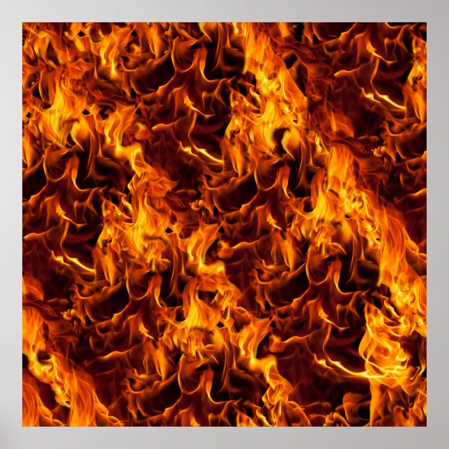 Brand och Flame Mönster Poster (Framsidan)