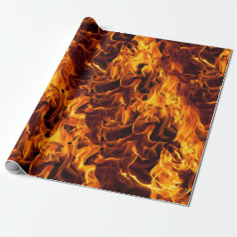 Brand och Flame Mönster Presentpapper