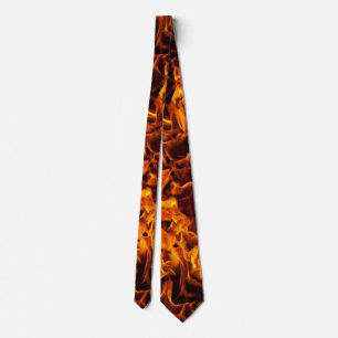 Brand och Flame Mönster Slips