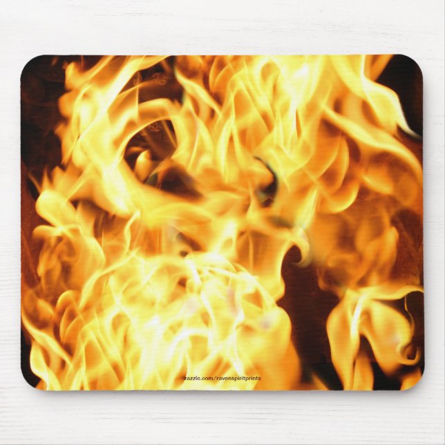 Brand och flamma Burning Fiery Gift Mousepad Musmatta (Framsidan)