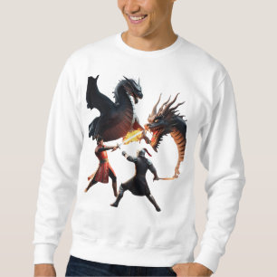 Brand och fury: Knight Against the Dragon Lång Ärmad Tröja