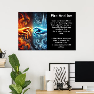 Brand och is: En pekskärm Poster