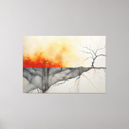 Brand och is och nästan inget trevligt 2 canvastryck