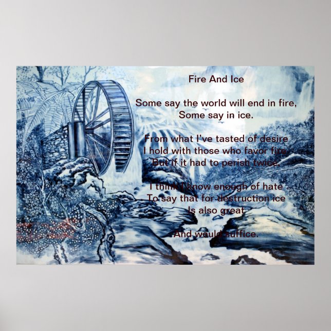 Brand och is över kinesiska poster (Framsidan)