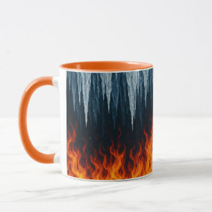 Brand- och issammandrabbningar - Elementärkontrast Mugg