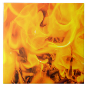 Brand och lågor kakelplatta