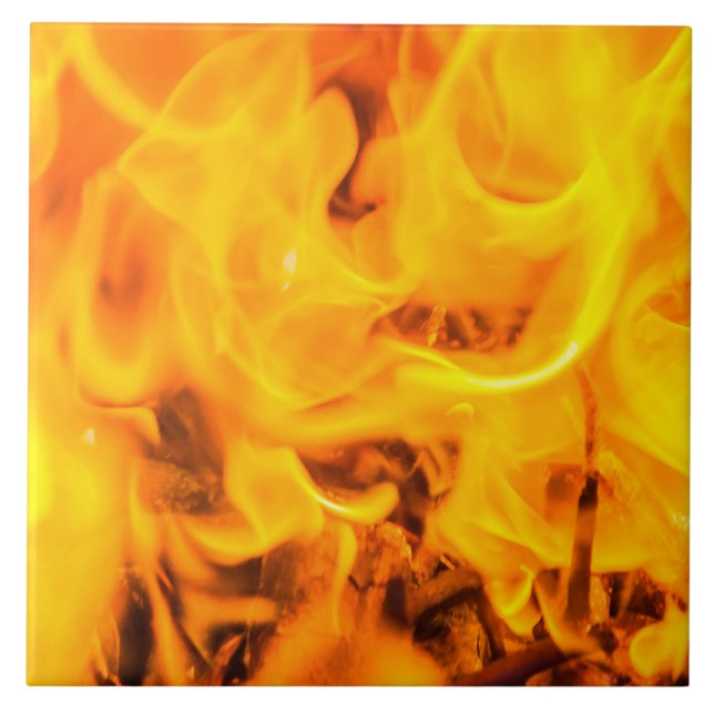 Brand och lågor kakelplatta (Framsidan)
