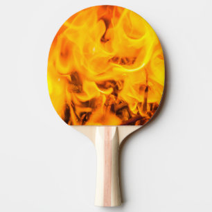 Brand och lågor pingisracket
