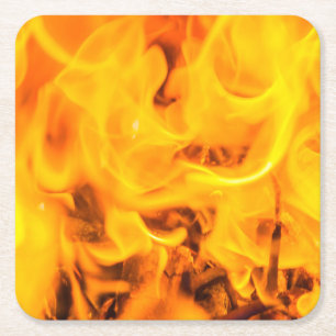 Brand och lågor underlägg papper kvadrat