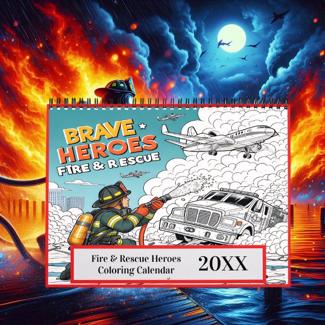 Brand- och Rädding Heroes-färgning 2025/2026 Kalender (Skapare uppladdad)