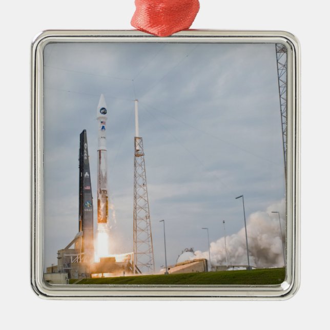 Brand- och röksignal under livstiden julgransprydnad metall (Framsidan)