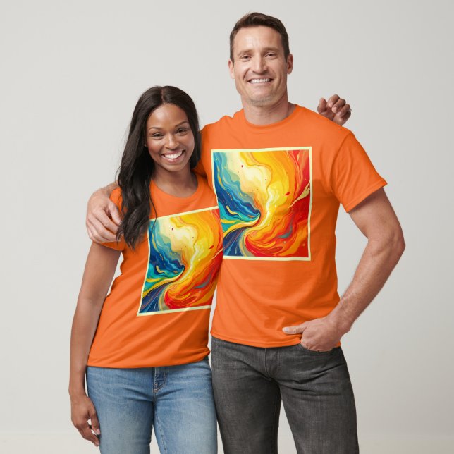 Brand och Vatten Abstrakt T Shirt (Unisex)