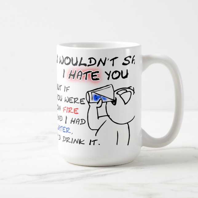 Brand och Vatten är roligt. Kaffemugg (Höger)