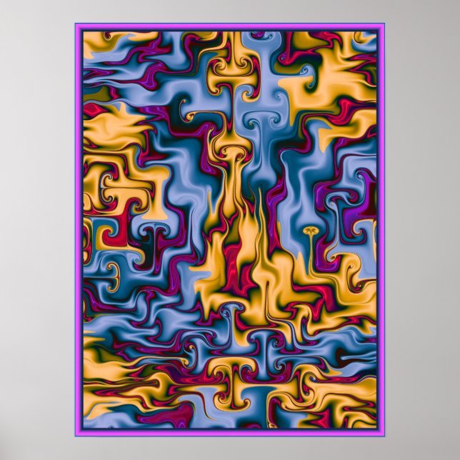 Brand och Vatten Mönster Poster (Framsidan)