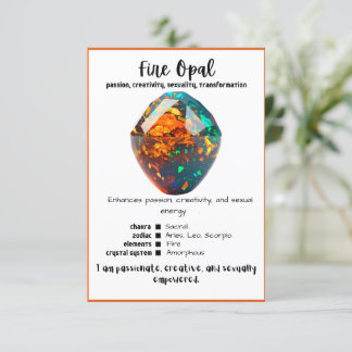 Brand Opal Crystal-kort Inbjudningar