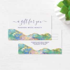 Brand Opal Rainbow Gemstone Business Gift Card Visitkort