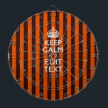 Bränd Orange Anpassa Behållans Lugn Darttavla<br><div class="desc">Ett personlig trendig brände ner orange rand dekorera Behåll lugn och fortsätt på stil och säger på en anpassningsbar gåva. Humoristiskt eller vismiskt försök på kreativet ord på det två redigerbara linjerna text. Kom ihåg att använda KAPITAL brev för bästa resultat. Använda länken "Be denna designer" för att kontakta oss...</div>