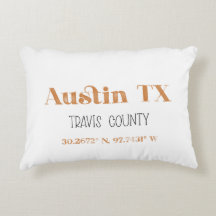 Bränd Orange Austin Texas accent Pillow