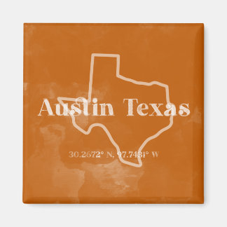 Bränd Orange Austin Texas Magnet