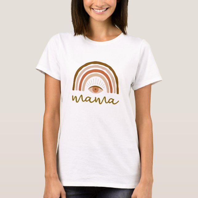 Bränd Orange Boho Rainbow öga T Shirt (Framsida)