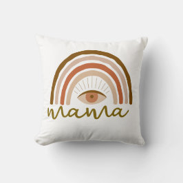 Bränd Orange Boho Regnbåge öga Kudde