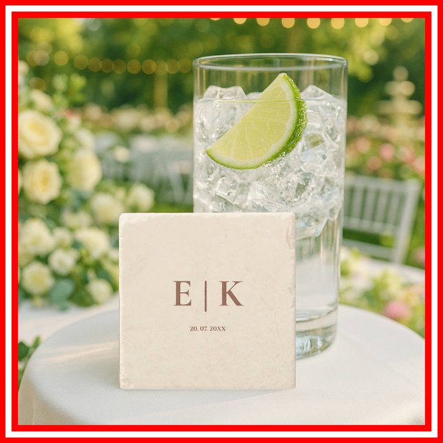 Bränd Orange Boho Terracotta Rustic Bröllop Stenunderlägg (Skapare uppladdad)