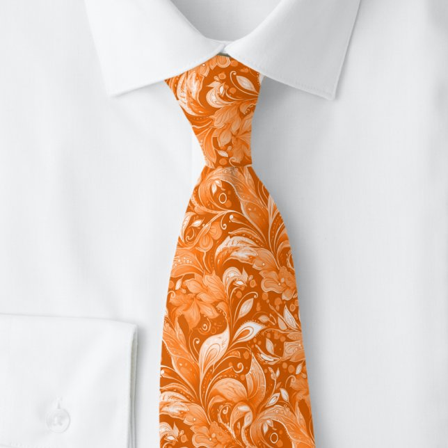 Bränd Orange Botanisk Batik Slips (Skapare uppladdad)