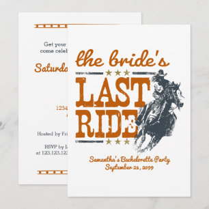 Bränd Orange Brides senaste rid Inbjudningar