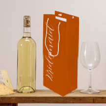 Bränd Orange Bröllop Bridesmaid Stilized Script