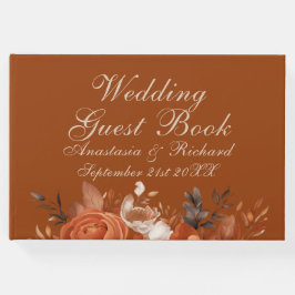 Bränd Orange Bröllop Gästböcker