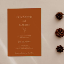 Bränd Orange Bröllop Terracotta enkel Elegant