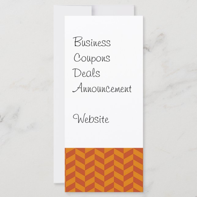 Bränd Orange Chevron Zig Zag Rand Mönster (Framsida)