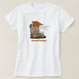 Bränd Orange Cowboy Boot Studentmössa & Flowers T Shirt