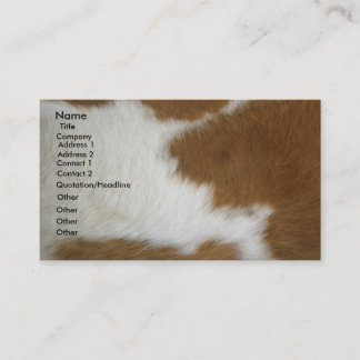 Bränd orange cowhide visitkort