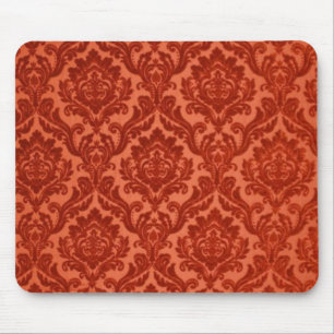 Bränd Orange Damask Mousepad Musmatta