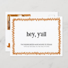 Bränd Orange Du alla - Flyttat till Texas Vykort