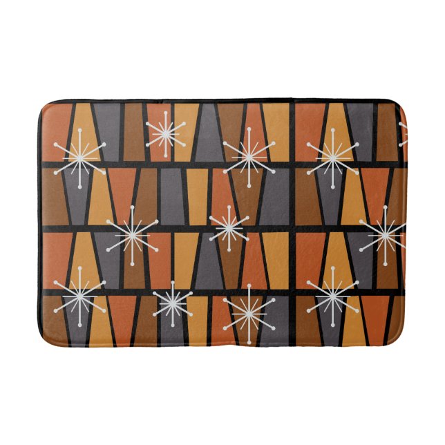Bränd Orange för Geometric MCM-Abstrakt Badrumsmatta (Framsidan)