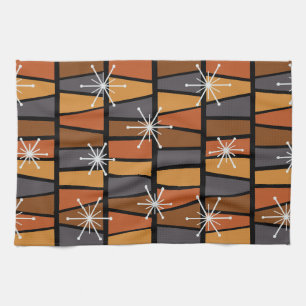 Bränd Orange för Geometric MCM-Abstrakt Kökshandduk