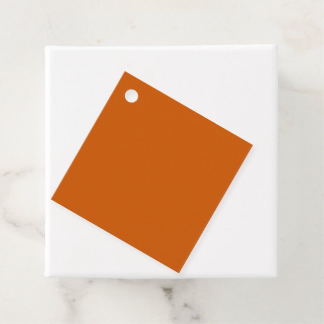 Bränd orange gåvor etiketter (På plats)