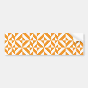 Bränd Orange Geometric Deco Cube Mönster Bildekal
