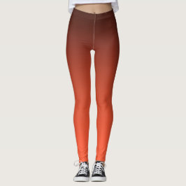 Bränd Orange Gradient  Varm Ombre Leggings